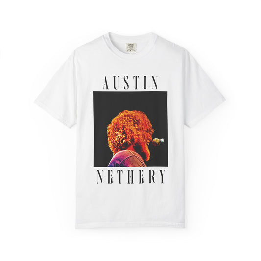 Austin Nethery Unisex Garment-Dyed T-Shirt, Music Tee, Retro Graphic Shirt, Concert Merchandise, Gift for Music Lovers, Artistic Apparel