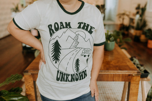Roam The Unknown Ringer Tee