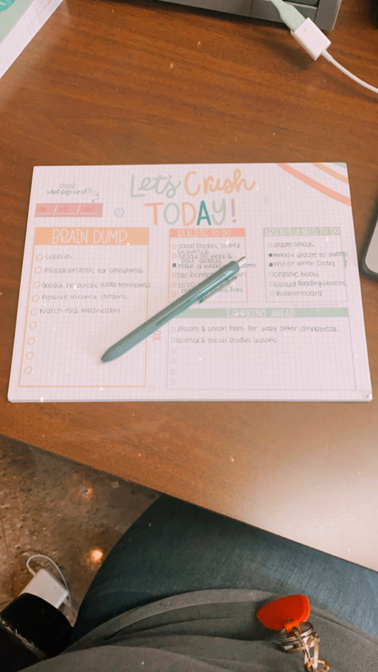 Crush Today Notepad Planner